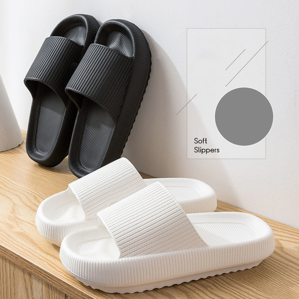 

sandales de luxe summer thick platform sandals eva slides women bathroom shoes outdoor beach flip flops home indoor anti-slip me, Black