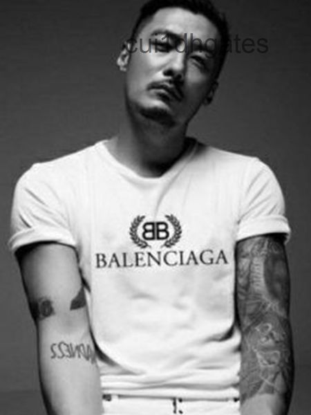 

2022 designer bb t shirt and shirts spring summer new t-shirt cotton round neck coke short sleeve loose lock t, White