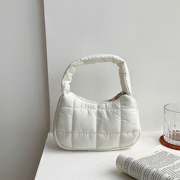 

designer bag portable cloud bags with nylon and check sewing solid colors 20cm