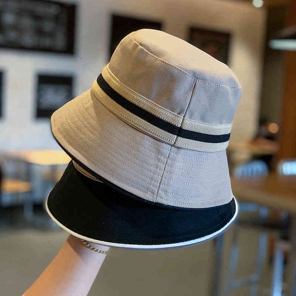 

hats ins korean version simple fisherman summer sun shading and sunscreen women's solid color washbasin, Blue;gray