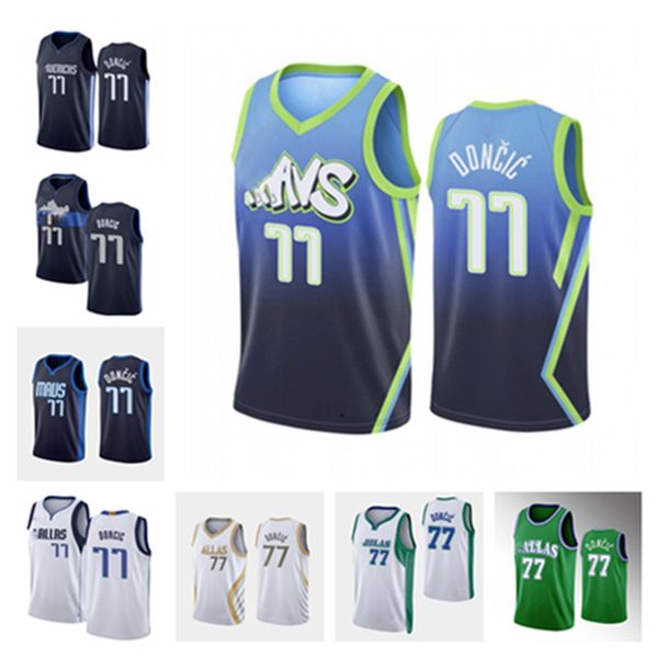 

basketball jersey luka doncic #77 dirk nowitzki #41 brunson 13# white red white 2021-22 city jerseys men youth s-xxl 2022 high quality, Black;red