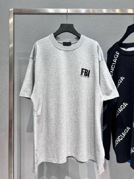 

2022ss spring and summer t-shirt pure cotton fabric os version round neck short-sleeved women's men's high-quality casual t-shirt, Black;brown