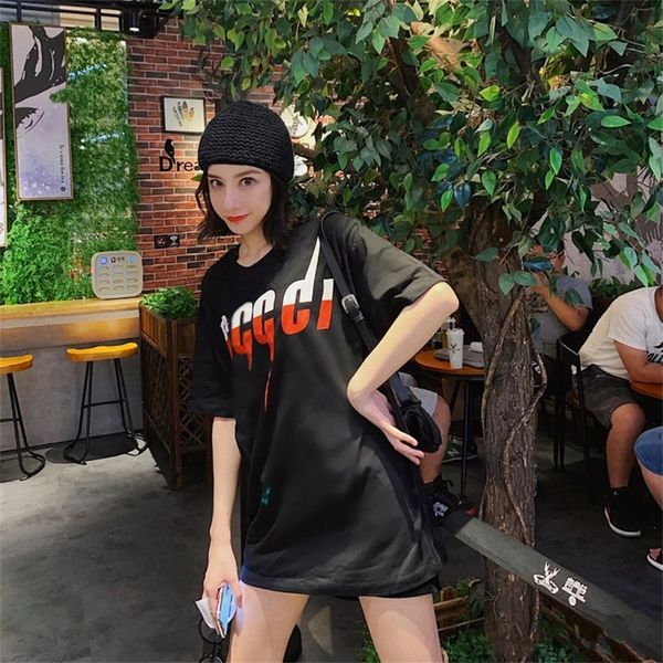 

lightning same t-shirt female couple neck cotton 80% off factory wholesale, White