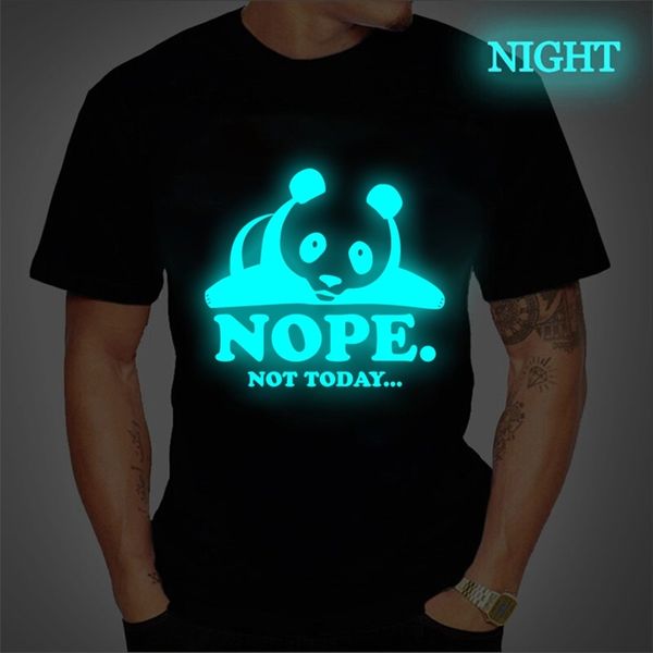 

tshirt men women nope not today print round neck black shortsleeved series casual japanese youth plus size luminous 220608, White;black