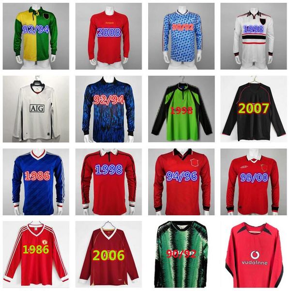 

1998 manchester schmeichel retro united long sleeve soccer jerseys goalkeeper man 02 04 06 07 08 09 10 utd ronaldo beckham cantona keane sch, Black;yellow
