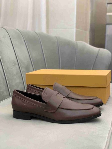 

orignal box new style mens oxfords shoes business drive dress casual slip on real leather office size 38-46, Black