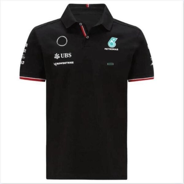

luxury petronas designer mercedes men's t shirts amg f1 formula one racing polos women casual short sleeve t-shirts benz polo lewis ham, White;black