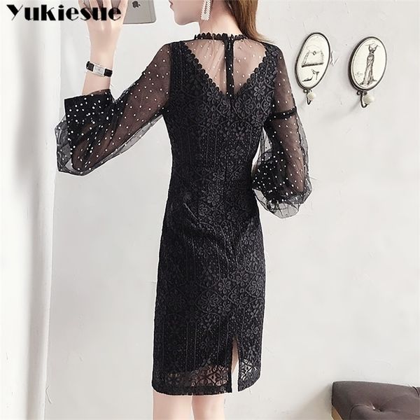

summer dress for women dresses women s dress black vintage lace maxi party long bodycon dress female plus size 210412, Black;gray
