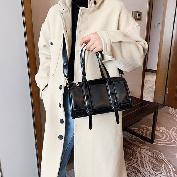 

retro boston women's bag trend texture handbag shoulder messenger bag