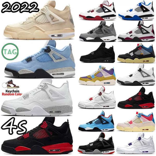 

2022 sail 4 4s mens shoes sneakers rebellionaire heritage university blue fire red oreo bred black cat dark mocha white cement women sports