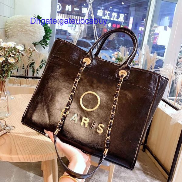 

designer classic luxury handbags women's beach bags brand ch metal badge tote bag small mini evening handbag female capacity large leat, Black;red