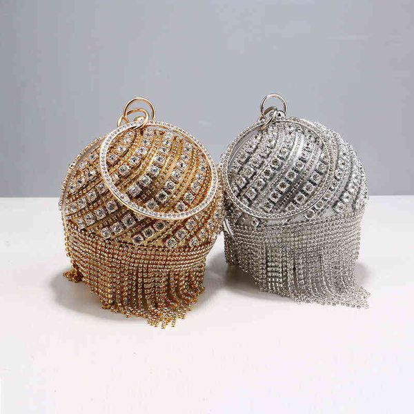 

shopping bags shoulder bag handbags luxury designer women crossbody 2022 shopper purses fashion rhinestone tassel pu leather clutch party ev