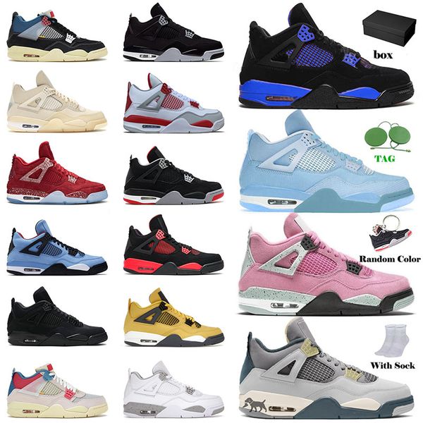 

designer jumpman j4 4s mens womens basketball shoes military black cat 4 iv red blue thunder sb bred peach purple craft psgs sports sneakers