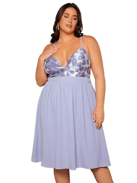 

plus floral jacquard lace up backless cami dress w9wq#, Black