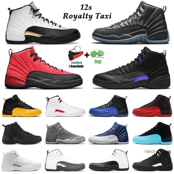 

royalty taxi 12s basketball shoes 12 jumpman utility twist reverse flu game dark concord cherry wolf grey gamma blue mens trainers sport