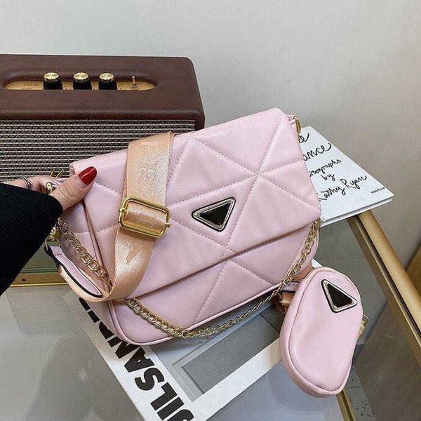 

brand women's messenger bags luxury shoulder bag lady chest pack lady composite chains canvas handbag purse vintage