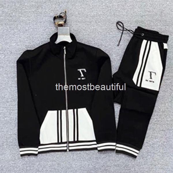 

men's tracksuits autumn leisure roman cotton sportswear men's and women's fashion two-piece set large, Gray