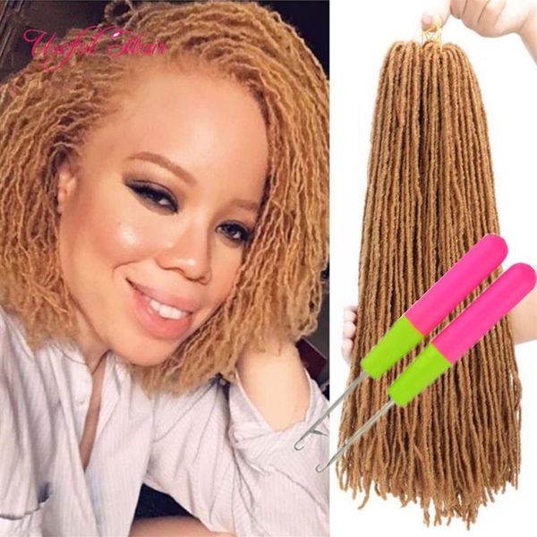 

long crochet hair extensions synthetic hair 18inch braiding hair dreadlocks diy microlocs sister locs straight for women dhga223x, Black