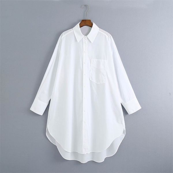 

spring summer loose poplin white shirt zaraingstyle za women sheining vadiming women female blouse shirt c2228 210401