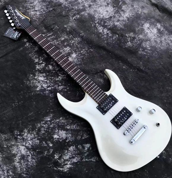 

six string white prs electric guitar, ebony fingerboard, our store can customize any style of electric guitar and bass guitar