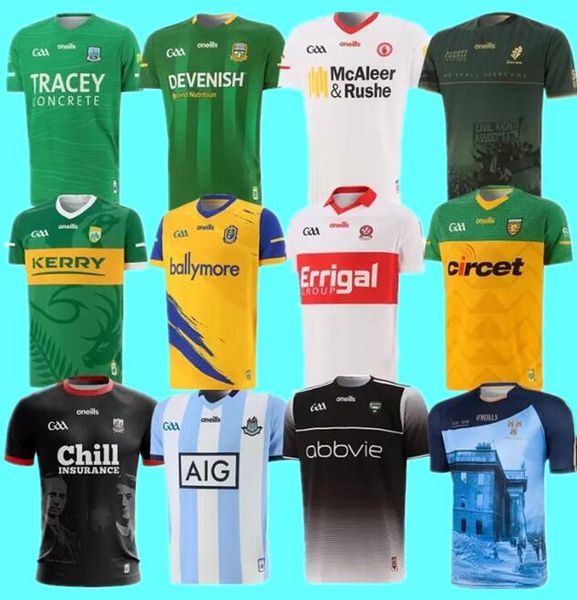 

2022 2023 dublin gaa home soccer jersey football meath donegal fermanagh derry sligo dublin cork kerry roscommon 22 23 size s-5xl, Black;yellow