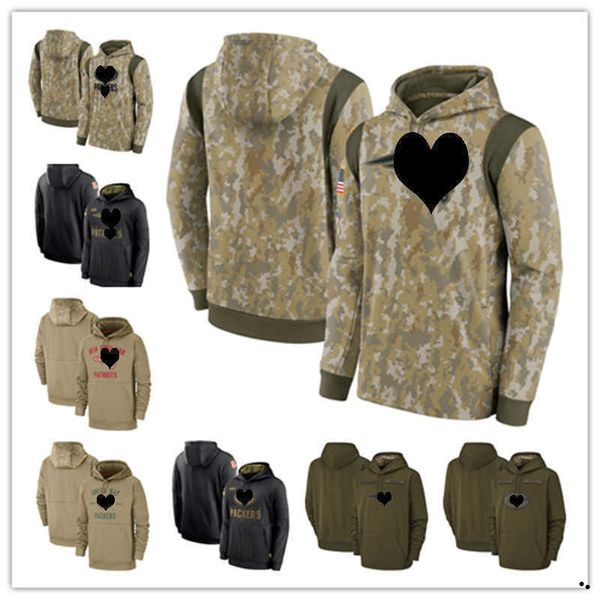 

new england''patriots''green bay''packers''men women youth camo football hoodie wear 2021 salute to, Black