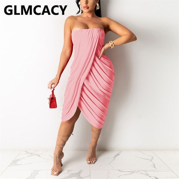 

women plus size strapless slit & club midi dress 220509, Black;gray