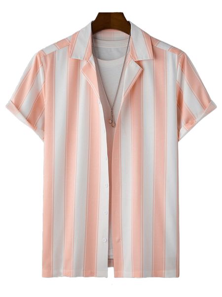 

men random striped print shirt without tee x5eg#, White;black