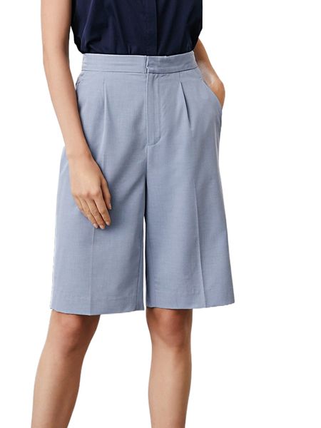 

motf premium wool mix bermuda blazer shorts u87v#, White;black