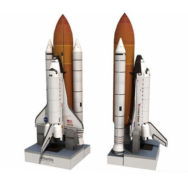1 150 Atlantis Space Shuttle Papercraft Modello di carta 3D Miniature Decorazione Artigianato per la decorazione domestica Soggiorno Figurine 220609