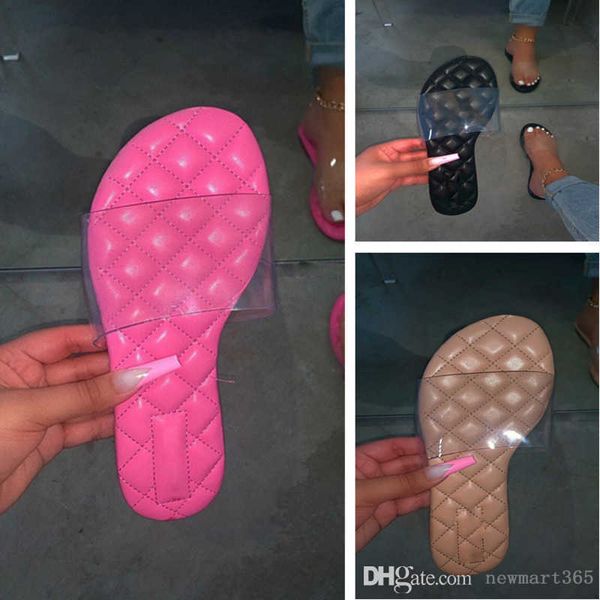 

designer slippers for womens cool drag wind sandals flat bottom flip flops transparent one-sided slides beach shoes, Black