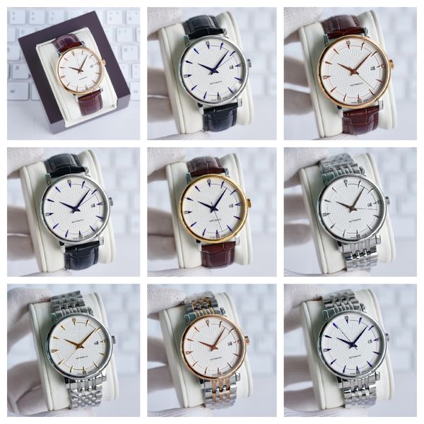 

montre de luxe men watches 42mm automatic machine movement 316 fine steel case luxury watch wristwatches waterproof, Slivery;brown