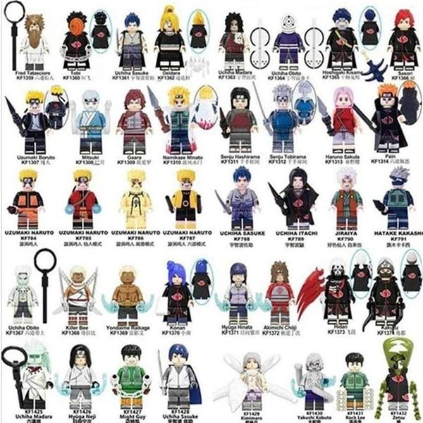 

40pcs/set 4.5cm minifig naruto building block minifigures children's educational toy gift2287