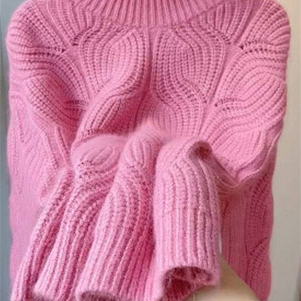 

women's sweaters early spring, design, small crowd, loose lazy wind, soft fried dough twist, pink sweater, female korean coat. 2hui, White;black