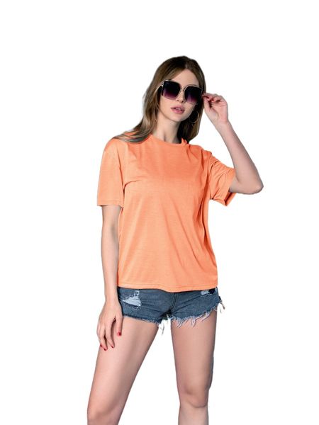 

solid round neck tee r0iv#, White