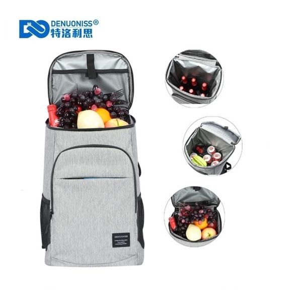 

denuoniss 30l soft insulated cooler bag 35 cans 100% leakproof backpack 600d oxford waterproof picnic thermal 220718