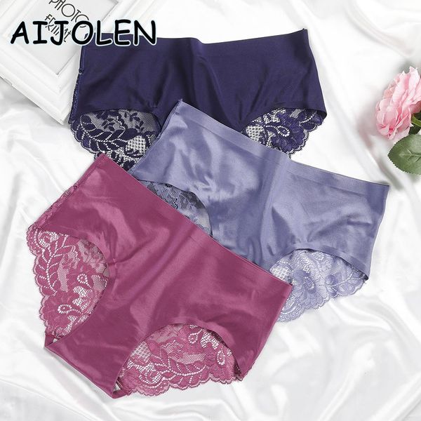 

low-waist hollow briefs solid color panties womens underpants lace flower cotton close-fitting underwear 3xl, Black;pink