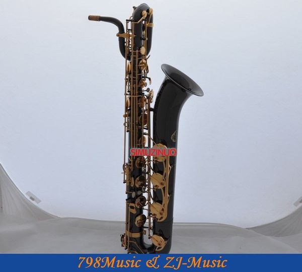 

professional dragon engraving baritone saxophone black nickel sax with case