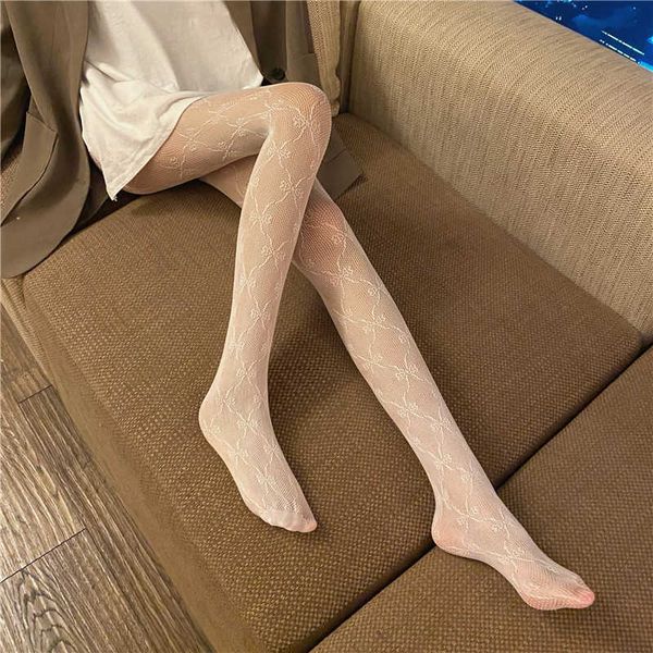 

2022 adultshop hollow out cute style small bow tie pantyhose, Red;black