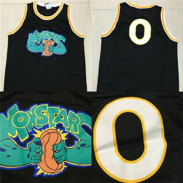 Alien 0 Movie Basketball Jersey Monstars Tune Squad Black 100% Alien Movie Basket Mix Order