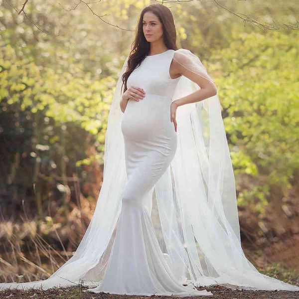 

2022 stretchy cotton lace maternity dresses pgraphy white pregnant woman baby shower pregnancy p shoot gown dress clothe y220414, Black