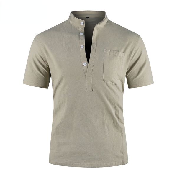 Casual cor sólida polo camisas 2022 novo lote top meia-breasted de mangas curtas marca polo camisa masculina coreana moda roupas