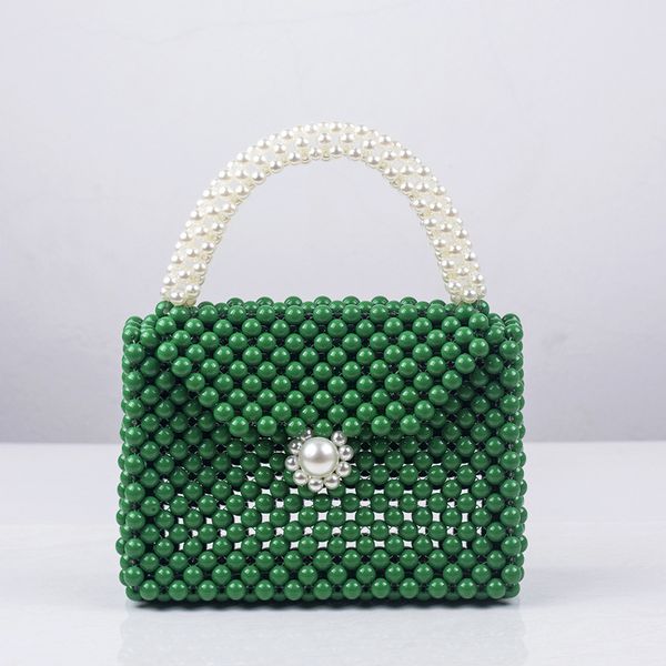 

spring handmade beaded pearls bag unique design ladies evening dinner party bag handle purses and handbags female