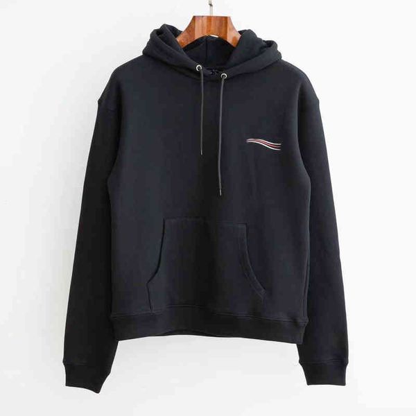 

designer fashion balencigas women brands hoody hoodie europe and america spring autumn winter cotton letter printing mens and womens short t, Black