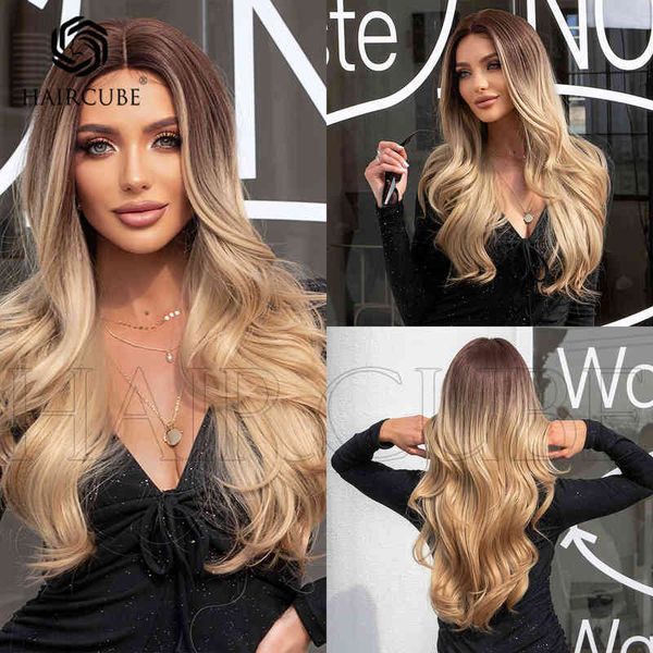 

synthetic wigs new product in march 2022 style medium dyed brown women big wave long curly wigs 220530, Black