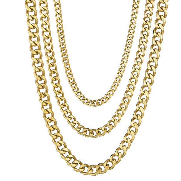 

wholale hip hop cool jewelry 14k 18k gold plated cuba miami men women stainls steel cuban link chain necklace, Silver