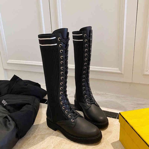 

boots black ff zucca cuff knitted sock-like flats biker tall boots rockoko lace-up stretch-knit and leather combat booties for women luxury