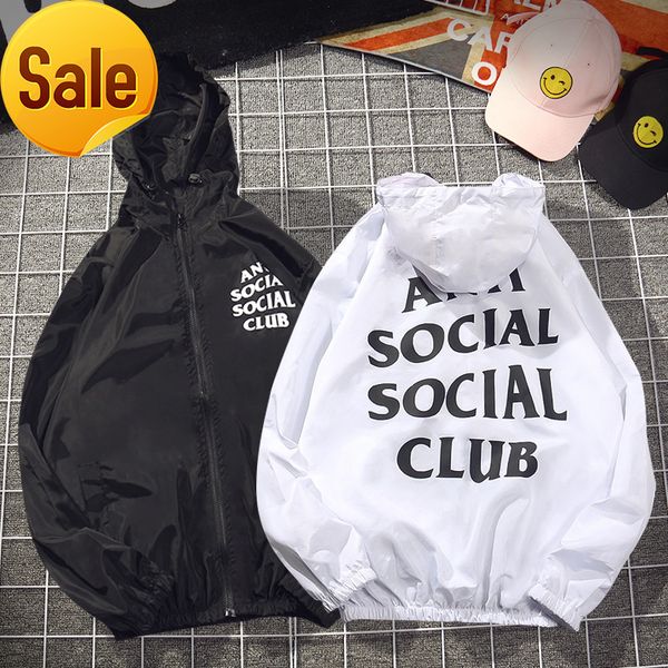 

2022 fashion brand design men and women style factory direct sales 2022 spring summer new beach sun protection suit letter hooded windbreake, Black
