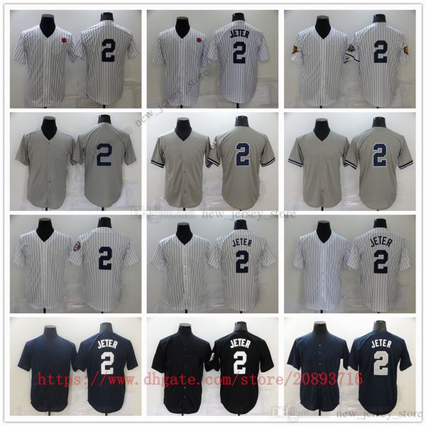 Filme College Baseball usa camisas costuradas 2 Derekjeter Slap todo o número do número costurado Away Breathable Sport Sale