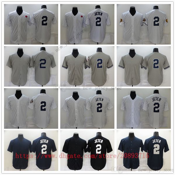 Filme College Baseball usa camisas costuradas 2 Derekjeter Slap todo o número do número costurado Away Breathable Sport Sale